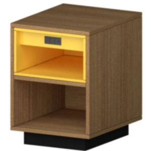 King NightStand With 2 power / 2 USB