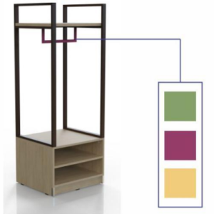 Closet Rack With Open Cubby
